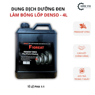Xịt bóng lốp xe, dung dịch dưỡng đen bóng lốp xe ô tô, xe máy, xe tải DENSO F1GREAT chuyên dụng - 4L