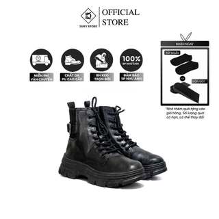 Boot ulzzang khuy viền dây chun đế cao xinh xắn hàng có sẵn - Duky Store