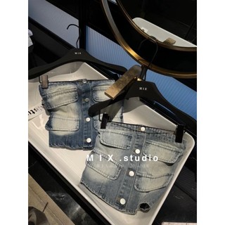 [MTM STORE] ÁO TUBE DENIM 8162
