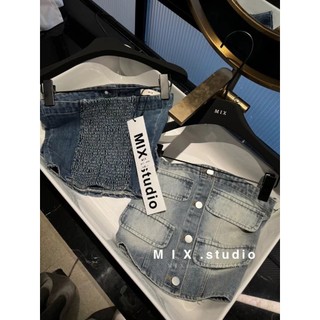 [MTM STORE] ÁO TUBE DENIM 8162