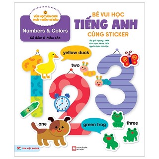 Sách - bé vui học tiếng anh cùng sticker - numbers and colors - số đếm và màu sắc - tân việt