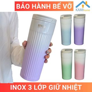 Ly giữ nhiệt inox 304 màu Gradient dáng cao cỡ 500ml bình cốc uống nước nóng lạnh mã 24007
