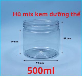 Hũ nhựa đẹp để mix kem dưỡng thể trắng da