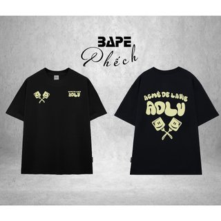 ÁO THUN ADLV MARSHMALLOW FORM RỘNG NAM NỮ UNISEX VẢI 100% COTTON CAO CẤP DÀY DẶN - BAPE PHẾCH