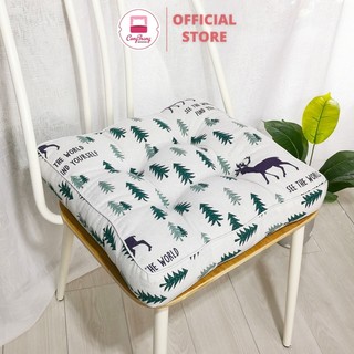 Đệm Ngồi Bệt Kiểu Nhật, Nệm Lót Ghế Văn Phòng Mẫu Mới 2024 HOMIES Vải CANVAS Size 40cm x 40cm Vuông Tròn