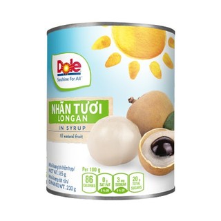 Trái nhãn tươi ngâm nước đường dole đóng lon 565gr