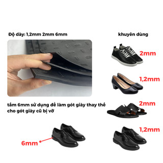 Dán đế giày chống trượt, miếng cao su chống mòn khổ 30x40cm