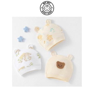 Mũ sơ sinh cotton tai gấu cho bé yêu