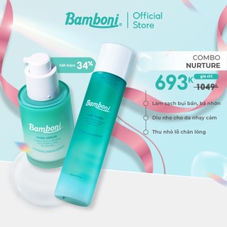 Nurture Combo Toner Làm Sạch Sâu Lỗ Chân Lông và Serum Se Khít Lỗ Chân Lông Bamboni