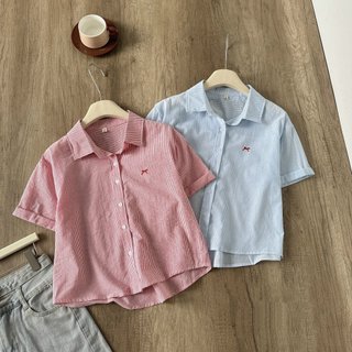 Áo Sơ Mi Cộc Tay Nơ Đỏ 19