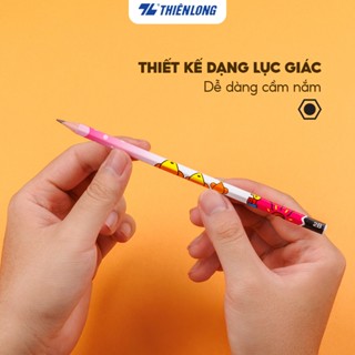 Bút chì gỗ 2B Thiên Long TP-GP03 thân lục giác dễ cầm, phù hợp dùng làm bài kiểm tra qua máy chấm thi, màu ngẫu nhiên