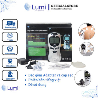 Máy massage xung điện trị liệu Lumi SYK-208B, Mát-xa tự động 4 miếng dán công nghệ Nhật Bản