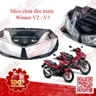 Mica choá đèn winner x v2, mặt kính pha đèn winner v3