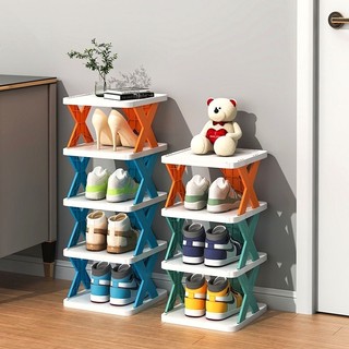 Kệ Để Giày Dép Đa Năng Dễ Tháo Lắp 5 Tầng Hot 2022, Kệ Trang Trí Decor Chữ X Hiện Đại Chất Liệu Nhựa PVC Cao Cấp 88366