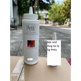 Bột nhổ lông tai Petis lọ nhỏ 5g, Bột nhổ lông chó mèo