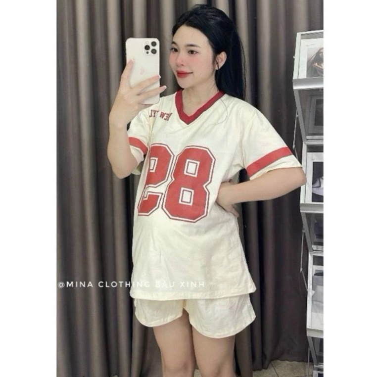 đồ bộ bầu mùa hè chất đũi mát