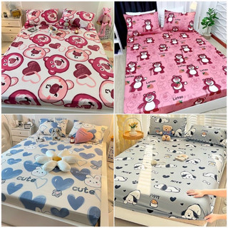 Ga Giường và 2 vỏ gối _ ga gối poly m6/m8 chất liệu cotton poly hàng loại 1