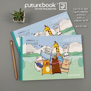 Tập vẽ ký họa sketchbook futurebook 120gsm a4 40 tờ animals
