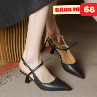 Giày cao gót 3-4p bít mũi dây chéo mảnh dáng mi shop CG-0655 dangmishop