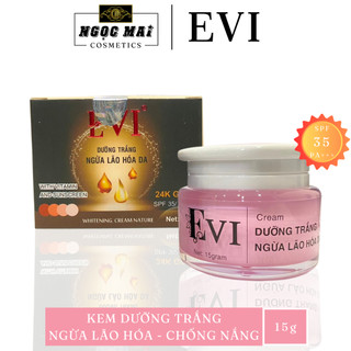 Kem dưỡng trắng ngừa lão hóa da EVI CREAM 15g thế hệ mới PA+++