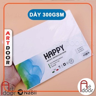 [ARTDOOR] Giấy vẽ màu nước HAPPY dày 300gsm (vân nổi Cold)
