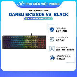 BÀN PHÍM CƠ GAMING DAREU EK1280S V2 BLACK [HÀNG FULL VAT]