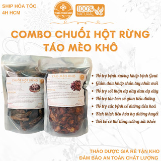Combo 1kg chuối hột rừng, 1kg táo mèo - thiện thảo mộc - tăng cường sức khỏe nam giới, kích thích tiêu hóa, ngâm r.u.o.u