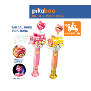 Đồ chơi máy bắn bong bóng xà phòng Pikaboo, thiết kế kiểu dáng mới lạ bắt mắt, chất liệu an toàn