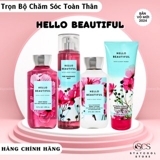 Hello Beautiful- Trọn Bộ Chăm sóc toàn thân| Xịt thơm body mist- Sữa tắm- Dưỡng thể Bath & Body Works