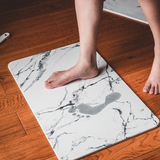 Thảm lau chân Siêu Thấm nước Hàn Quốc loại có in Họa Tiết đẹp, thảm đá hút nước để phòng tắm Chống Trượt