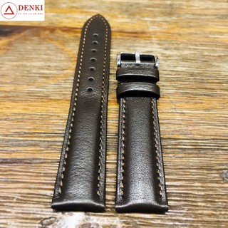(TRỢ GIÁ KHỦNG) Dây đồng hồ da bò cực mềm, dây chống nước chính hãng Italy đủ size 12 đến 24mm