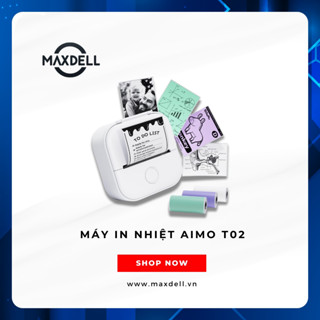 Máy In Nhiệt, Máy In Mini Aimo T02 Kết Nối Bluetooth Cho Điện Thoại Android IOS