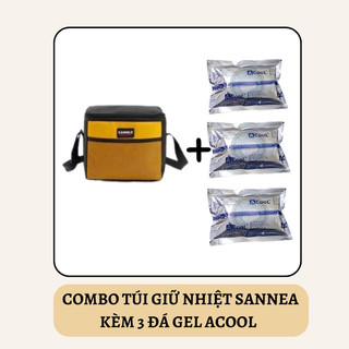 TÚI GIỮ NHIỆT SANNEA BẢO QUẢN SỮA MẸ (Tặng Kèm 3 Đá Gel) Giữ Lạnh