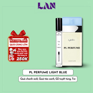 Nước Hoa Nữ Light Blue Chính Hãng PL PERFUME 10ml Hương Bưởi Thơm Mát Trẻ Trung Hiện Đại Tươi Mát