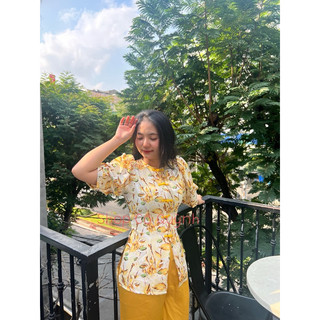 ÁO BÀ BA LỤA MANGO NÚT TÀU DÂY KÉO ( KHÔNG KÈM QUẦN )