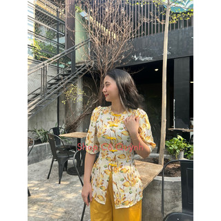 ÁO BÀ BA LỤA MANGO NÚT TÀU DÂY KÉO ( KHÔNG KÈM QUẦN )
