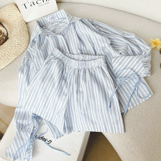 SET SƠ MI KẺ SỌC OVERSIZE + SHORT
