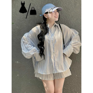 SET SƠ MI KẺ SỌC OVERSIZE + SHORT