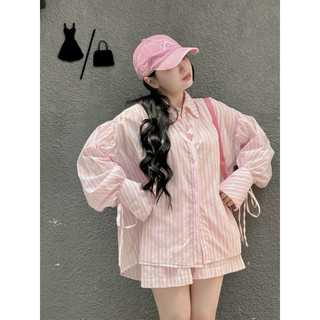SET SƠ MI KẺ SỌC OVERSIZE + SHORT
