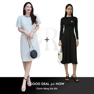 RẬP - Combo Đầm TITI 04 TRẮNG HOA và Đầm DE ART 04