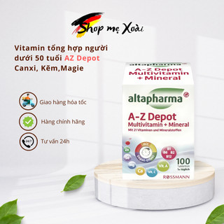 Viên uống Vitamim tổng hợp Altapharma A-Z của Đức dành cho người dưới 50 tuổi
