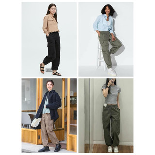 Quần cargo túi hộp vải gió bo gấu UNI Nhật Bản -456106 - Hàng Unisex