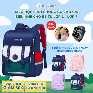 Cặp chống gù tiểu học, balo cho bé trai gái chống gù Như Ý Kids Shop, balo cao cấp chống nước siêu nhẹ