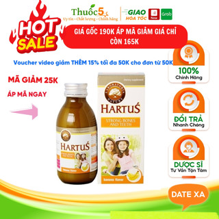 Canxi Hartus dòng Canxi Hartus Strong Bones and Teeth bổ sung vitamin D3, vitamin K, hấp thụ Canxi tối đa