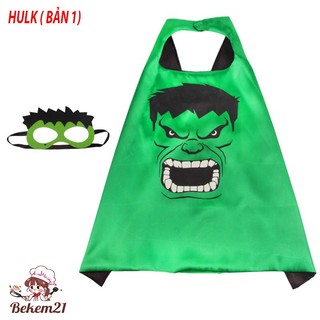 Bộ áo choàng Siêu anh hùng khổng lồ xanh Hulk 3d cho bé- Bộ áo choàng và mặt nạ
