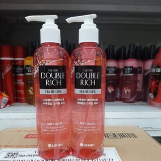 Gel tạo kiểu giữ nếp tóc tự nhiên Double Rich 250ML ( mầu hồng)