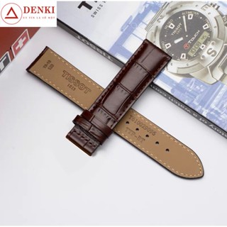 [CHÍNH HÃNG] Dây đồng hồ da Tissot  size 19,20,21,22mm Không khóa dây dập vân logo  Tặng tool (ĐỦ 2 MÀU