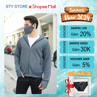 Áo Chống Nắng Nam 2 Lớp Chống Tia UV Cao Cấp, Áo Khoác Đi Nắng Thông Hơi Có Túi Khóa Mũ Trùm Kín Mặt