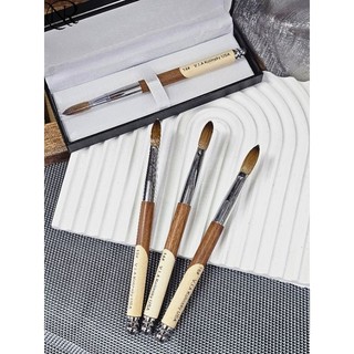 Cọ đắp bột v.i.a kolinsky usa chính hãng - cọ lông chồn size 12, 14, 16 đắp móng chuyên dụng - nails red
