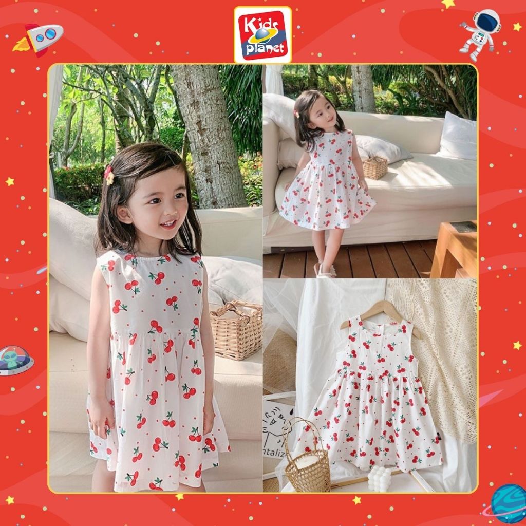 Đầm cherry đỏ sát nách (N00496)